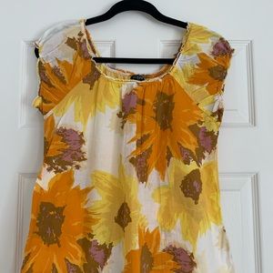J Crew Factory floral top. 100% cotton size S.